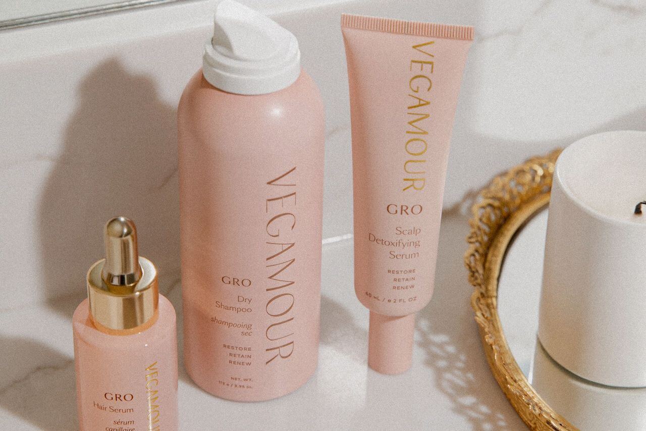 VEGAMOUR GRO Hair Serum, GRO Dry Shampoo and GRO Scalp Detoxifying Serum