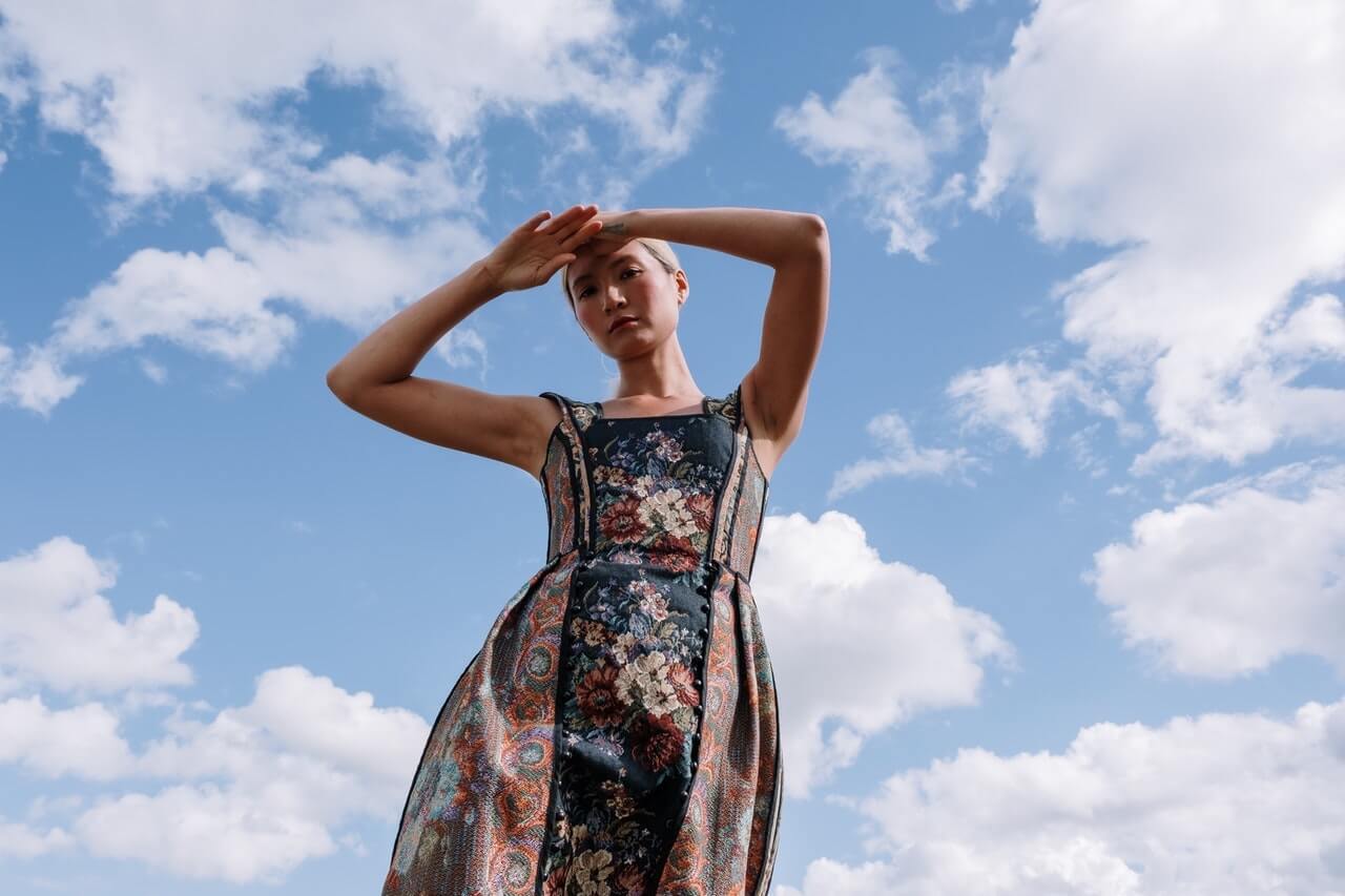 Woman wearing a dress