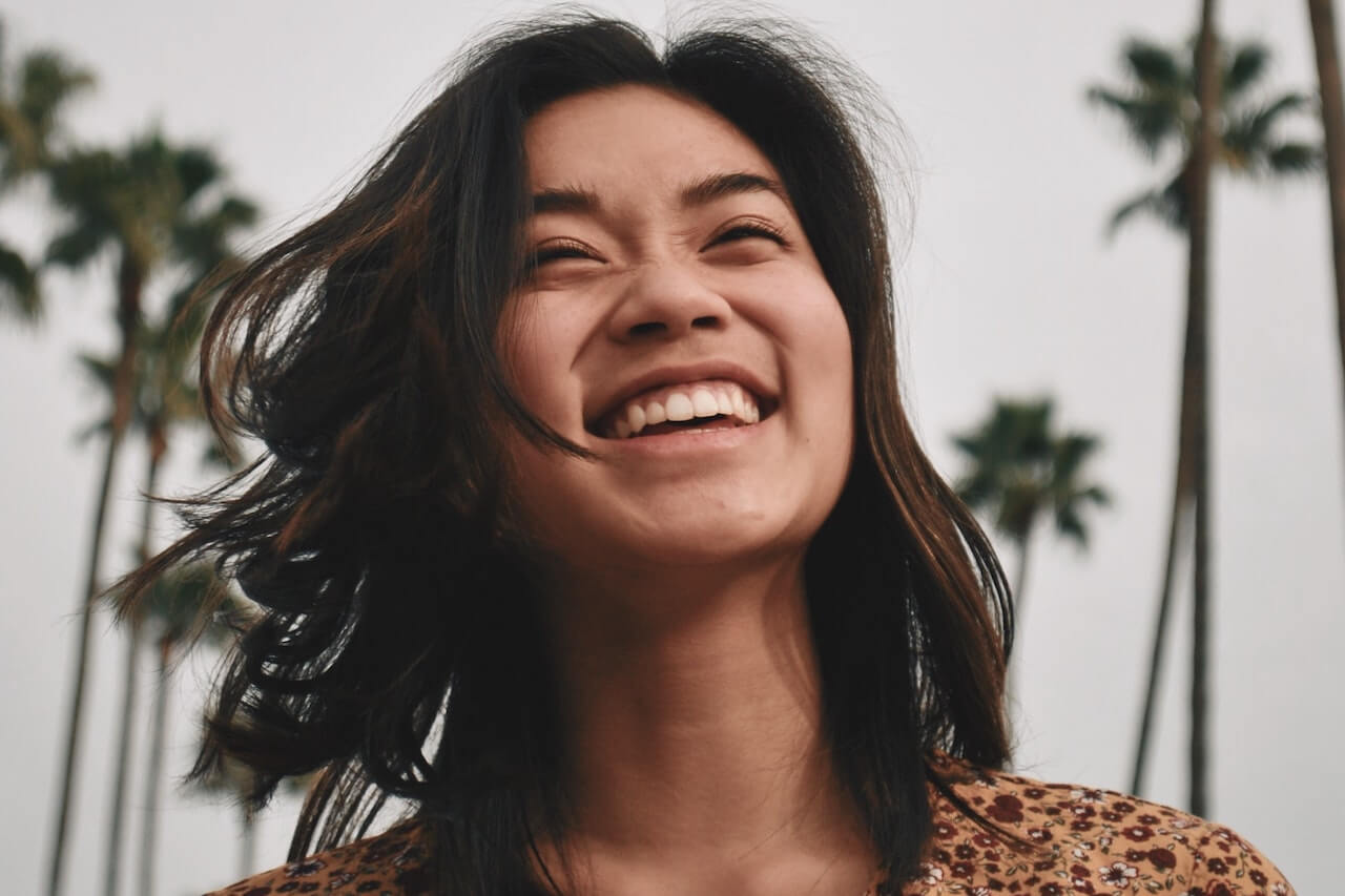 Woman with short brown hair