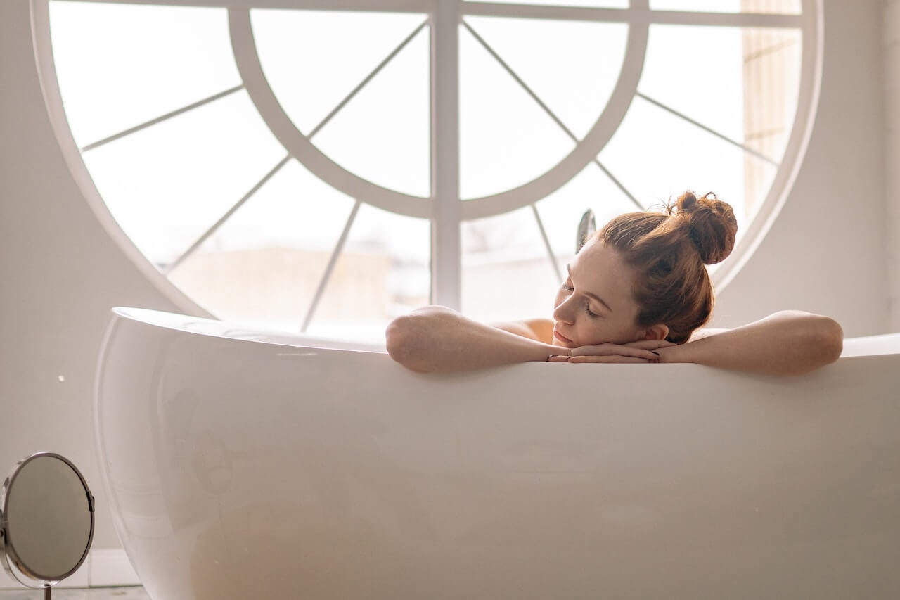 Woman in bathtub
