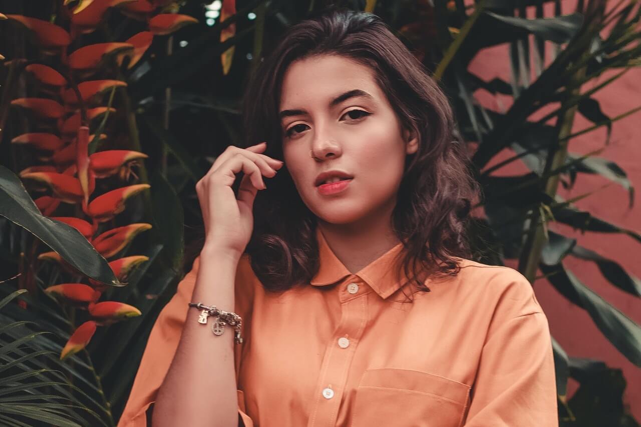 Woman with brown hair