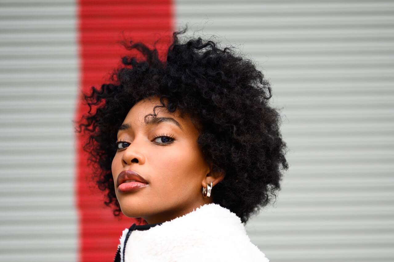 Woman with natural hair