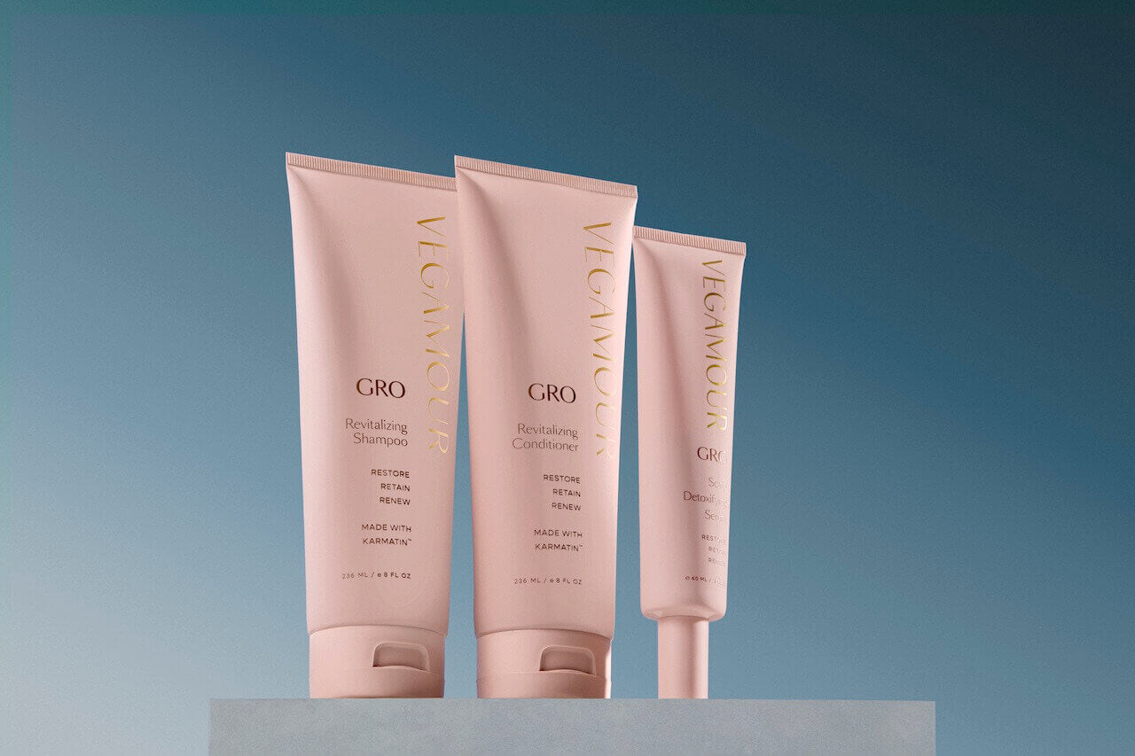 VEGAMOUR GRO Revitalizing Shampoo & Conditoner and GRO Scalp Detoxifying Serum