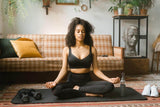 Woman meditating after workout