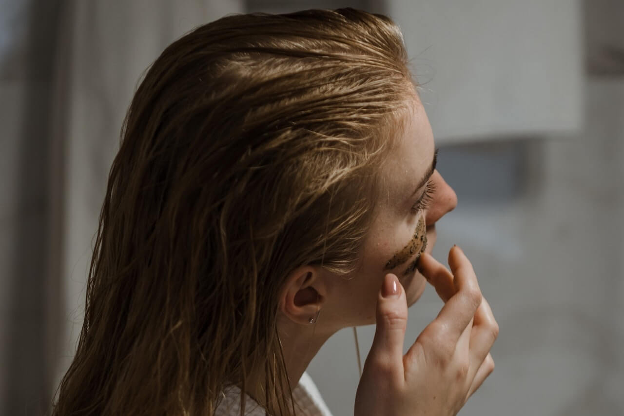 Woman with wet hair