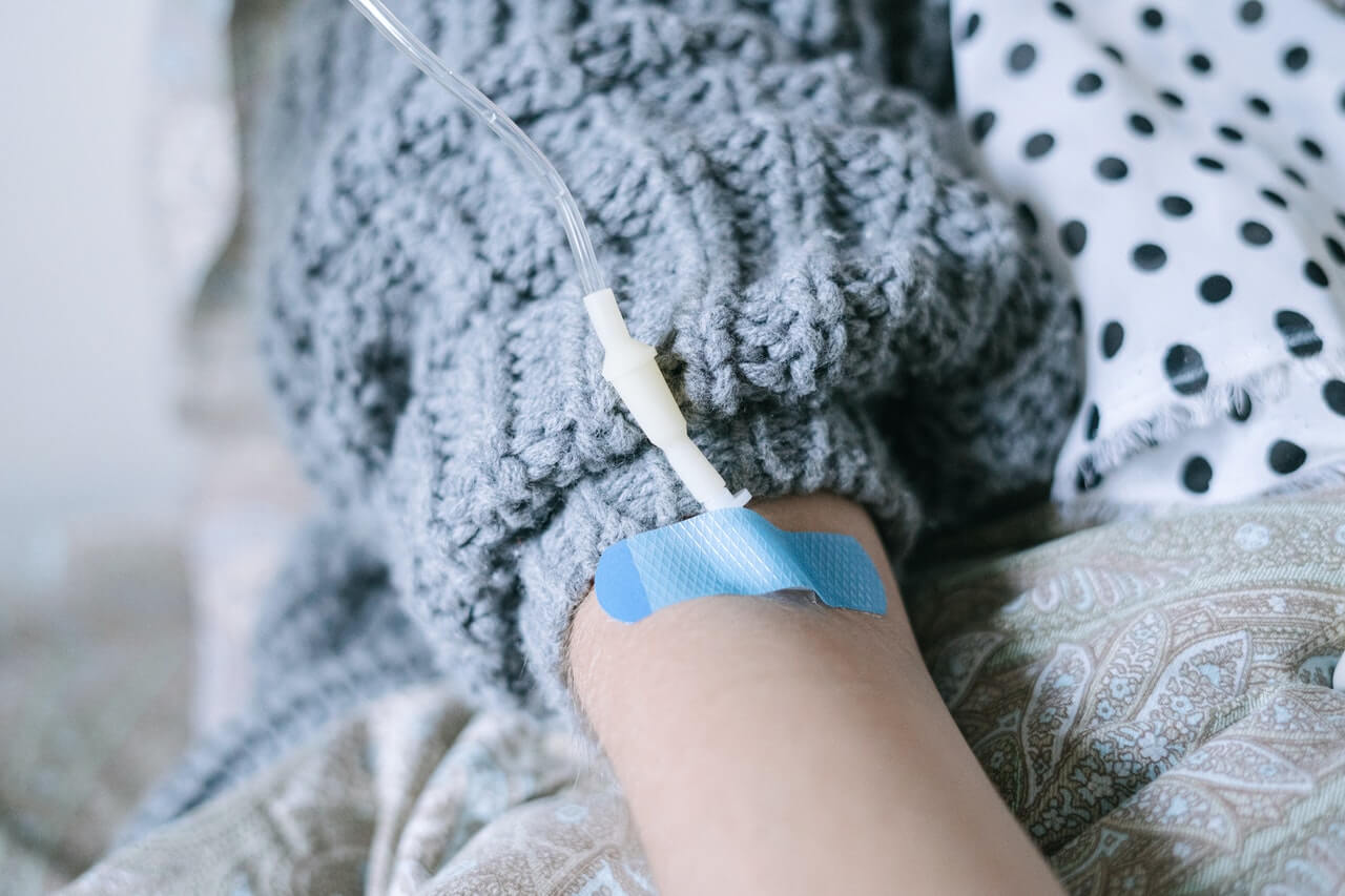 person with IV