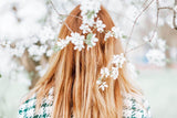 Woman's hair with flowers