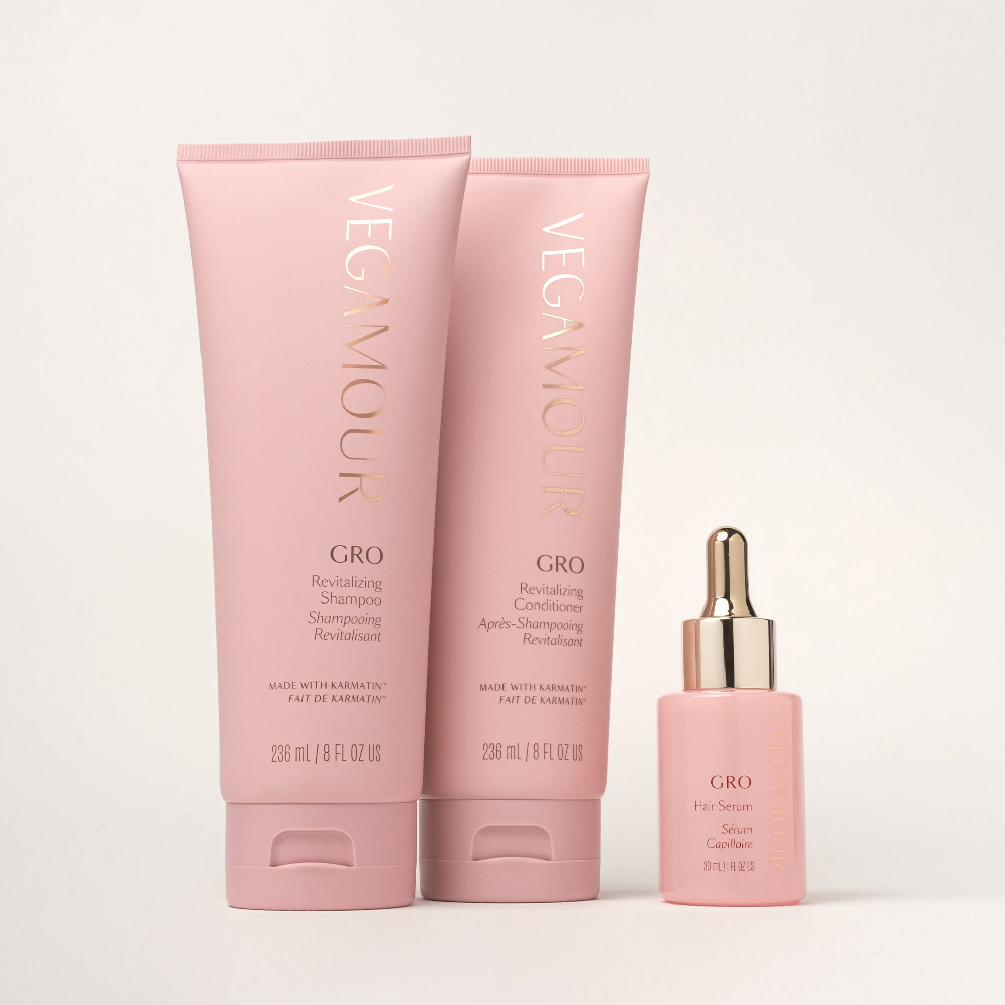 GRO Essentials Kit with Shampoo, Conditioner & Serum | VEGAMOUR