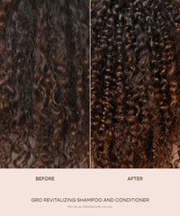 GRO Revitalizing Shampoo and Conditioner Kit Before and After