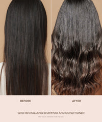 GRO Revitalizing Shampoo and Conditioner Kit Before and After